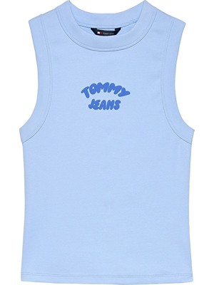 Tommy Jeans Kadın Tişört DW0DW22280 Mavi