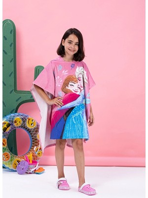 Özdilek Frozen Spring Disney Lisanslı Kadife Çocuk Panço 4/9 Yaş