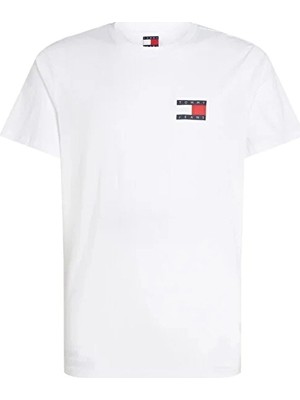 Tommy Jeans Erkek Tişört DM0DM20740 Beyaz