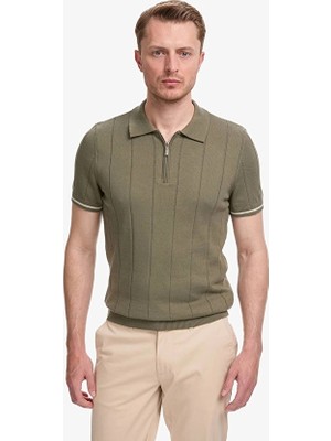 Pierre Cardin Slim Fit Erkek Tişört Pu 10696 Yeşil