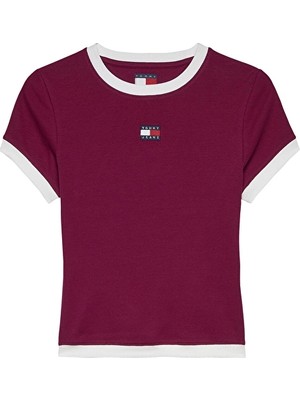 Tommy Jeans Kadın Tişört DW0DW22575 Mor