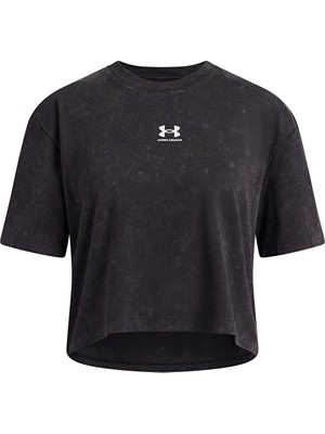 Under Armour Loose Fit Kız Çocuk Tişört 6011673 Siyah