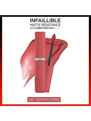 L'oréal Paris Infaillible Matte Resistance Ruj - 230 Shopping Spree