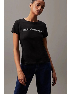 Calvin Klein Jeans Kadın Tişört J20J220253 Siyah