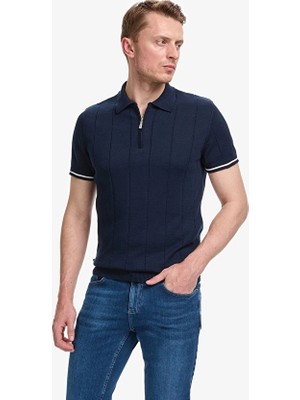 Pierre Cardin Slim Fit Erkek Tişört Pu 10696 Lacivert