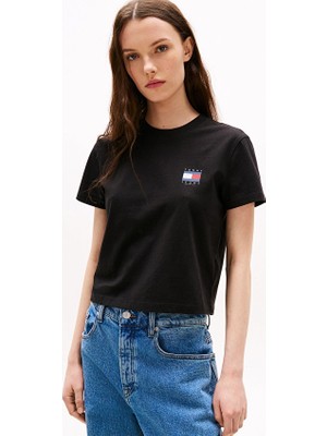 Tommy Jeans Kadın Tişört DW0DW21423 Siyah