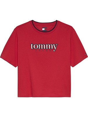 Tommy Jeans Kadın Tişört DW0DW22563 Kırmızı