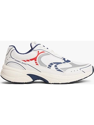 Tommy Jeans Bağcıklı Erkek Archive'25 Ayakkabı EM0EM015690G1 Beyaz/lacivert