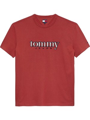 Tommy Jeans Erkek Tişört DM0DM22719 Kırmızı