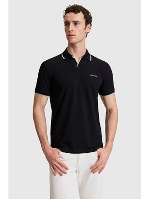 Pierre Cardin Slim Fit Erkek Tişört Pu 11932 Siyah