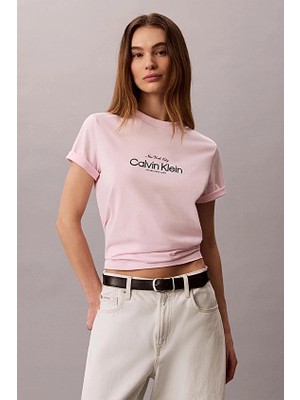 Calvin Klein Jeans Kadın Tişört LV047F810G Lila