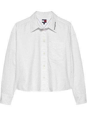 Tommy Jeans Kadın Gömlek DW0DW21455 Beyaz