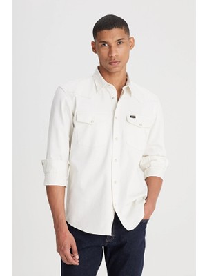 Lee Loose Fit Erkek Gömlek L241514614 Bej