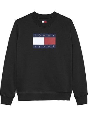 Tommy Jeans Kadın Sweatshirt DW0DW22564 Siyah