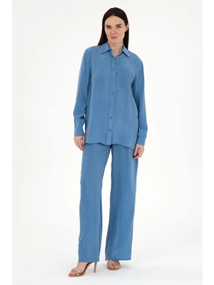 Pierre Cardin Bol Paça Kadın Pantolon 2120111 VR028 Mavi