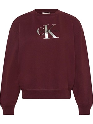 Calvin Klein Jeans Kadın Sweatshirt LV047B234G Kırmızı