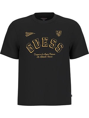 Guess Jeans Slim Fit Erkek Tişört M5BI43K8HM0 Siyah