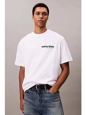 Calvin Klein Jeans Erkek Tişört LV04RC829G Beyaz