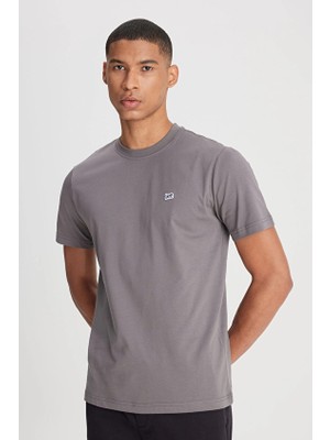 Lee Regular Fit Bisiklet Yaka Erkek Tişört L60UFQ003 Antrasit