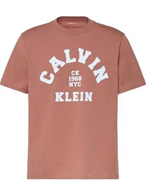 Calvin Klein Jeans Erkek Tişört LV04RE810G Kahverengi