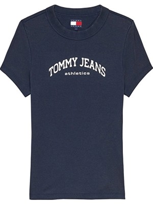 Tommy Jeans Kadın Tişört DW0DW22302 Mavi