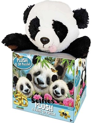 Neco Panda Peluş ve 48 Parça Puzzle
