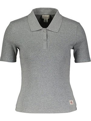Calvin Klein Jeans Kadın Tişört LV047C907G Gri Melanj