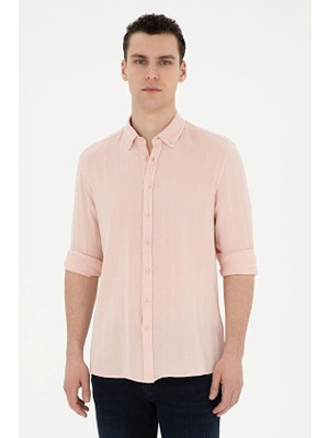 Pierre Cardin Regular Fit Erkek Gömlek 1846143 Açık Pembe