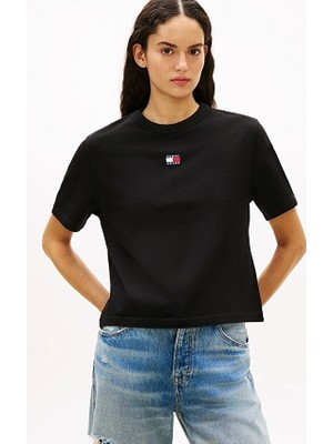 Tommy Jeans Kadın Tişört DW0DW22202 Siyah