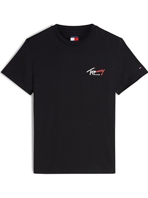 Tommy Jeans Erkek Tişört DM0DM22538 Siyah