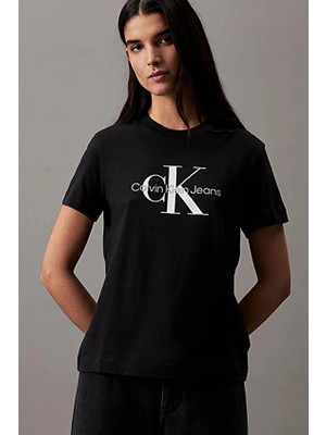 Calvin Klein Jeans Kadın Tişört J20J219142 Siyah