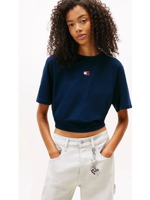 Tommy Jeans Kadın Tişört DW0DW22202 Lacivert