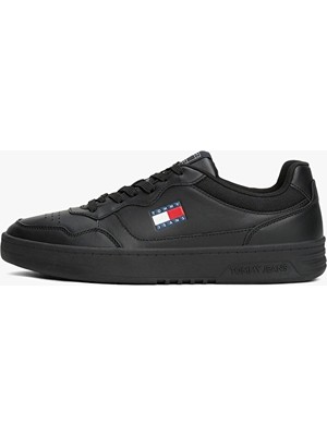 Tommy Jeans Bağcıklı Erkek Cupsole Ess Ayakkabı EM0EM01443BDS Siyah
