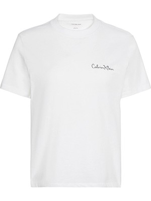 Calvin Klein Jeans Kadın Tişört LV047E809G Beyaz