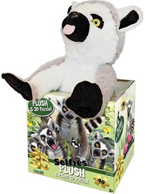 Neco Lemur Peluş ve 48 Parça Puzzle