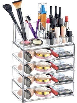 Empressco Makyaj Düzenleyici Set 5 Katlı 4 Çekmeceli Akrilik Organizer