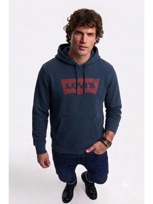 Levi's Pamuk Kapüşonlu Graphic Erkek Sweatshirt