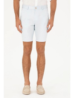 Pierre Cardin Slim Fit Erkek Bermuda 1844312 Mavi