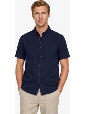 Nautica Erkek Gömlek W65416T Koyu Lacivert