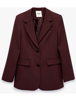Koton Regular Fit Uzun Kollu Cep Detaylı Düğmeli Viskon Karışımlı Blazer Ceket