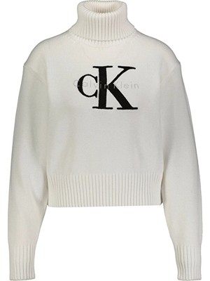 Calvin Klein Jeans Kadın Kazak LV047D354G Beyaz