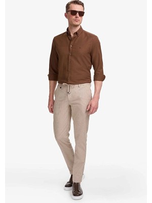 Pierre Cardin Ekstra Slim Fit Erkek Pantolon Pu 12901 Kahverengi