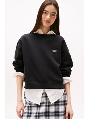 Tommy Jeans Kadın Sweatshirt DW0DW21961 Siyah