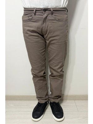 Hacker Denim Fistan Store Erkek Yüksek Bel Rahat Kesim Boru Paça Üstten Cepli Keten Jean Pantolon