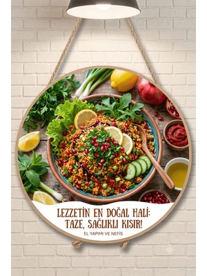 Mayeka Kısır Meze Temalı Restoranlar Şarküteriler Balıkçılar Için Ahşap Duvar Kapı Dekoratif Süs