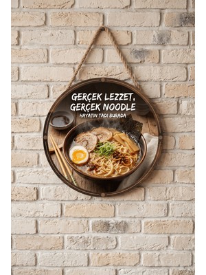 Mayeka Noodle Temalı Restoranlar Cafeler Sushiciler Için Ahşap Duvar Kapı Dekoratif Süs