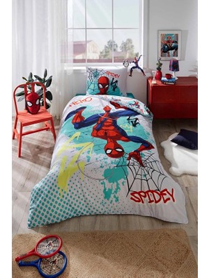 Özdilek Spiderman Spidey Hero Tek Kişilik Lisanslı Lastikli Çarşaf Çocuk Nevresim Takımı
