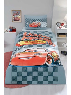 Özdilek Cars Mcqueen Speed Tek Kişilik Disney Lisanslı Lastikli Çocuk Nevresim Takımı