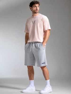 Diadora Saloon Pamuklu Erkek Gri Spor Şort