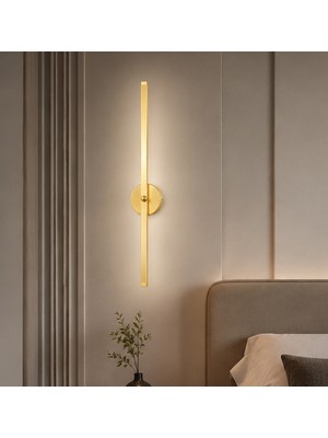 TT079-SR-PİLLİ-APL Tt Aydınlatma 70 cm Sarı Kaplama Pilli Aplik